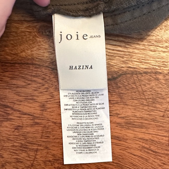 Joie Hazina Studded Skinny Ankle Pants, Green, Size 24 - Picture 5 of 6